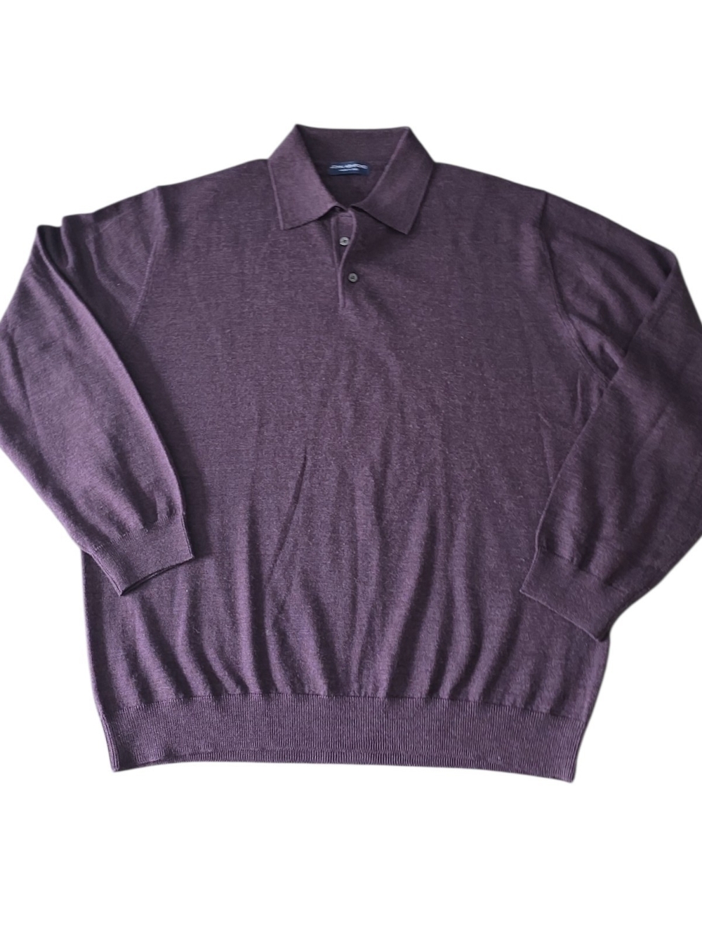 VTG John Ashford Made in Italy Merino Wool Polo Sweater XXL